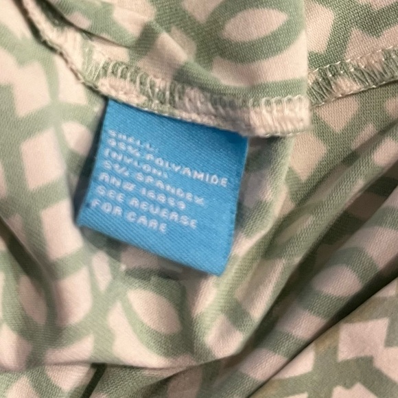 J McLaughlin Green White Lattice Print Catalina Cloth Dress Medium - Picture 6 of 12